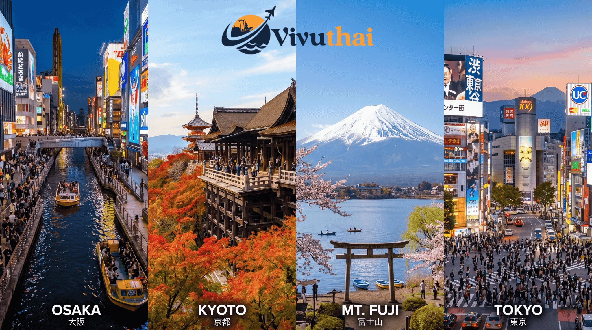 TOUR NHẬT BẢN 5N4Đ: OSAKA – KYOTO – PHÚ SĨ – TOKYO – NARITA