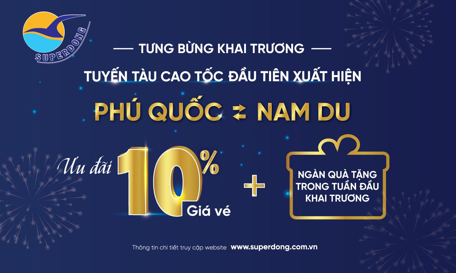 Giờ đây khách du lịch có thể đến Nam Du từ Phú Quốc bằng tàu cao tốc Superdong