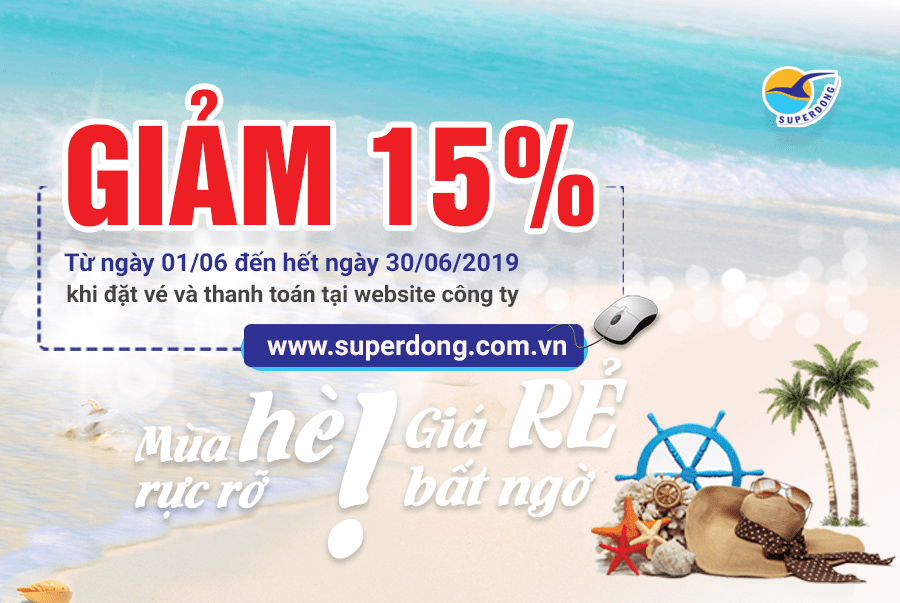 MÙA HÈ RỰC RỠ! GIÁ RẺ BẤT NGỜ! GIẢM 15% KHI ĐẶT VÉ TÀU - PHÀ TẠI WEBSITE