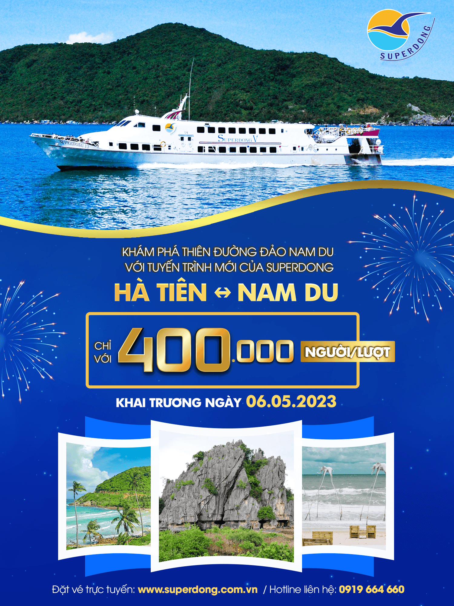 Superdong Mở Mới Và Tái Hoạt Động Tuyến Trình Đến Nam Du Từ Hà Tiên Và Phú Quốc