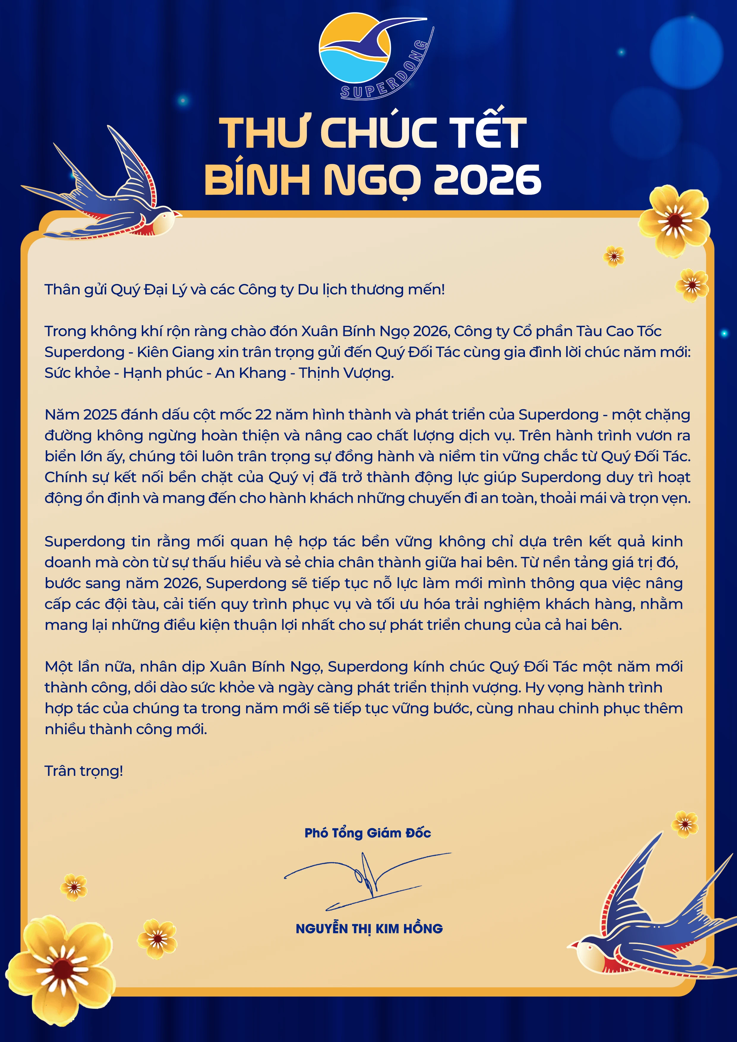 SUPERDONG: THƯ CHÚC TẾT - MỪNG XUÂN BÍNH NGỌ 2026!