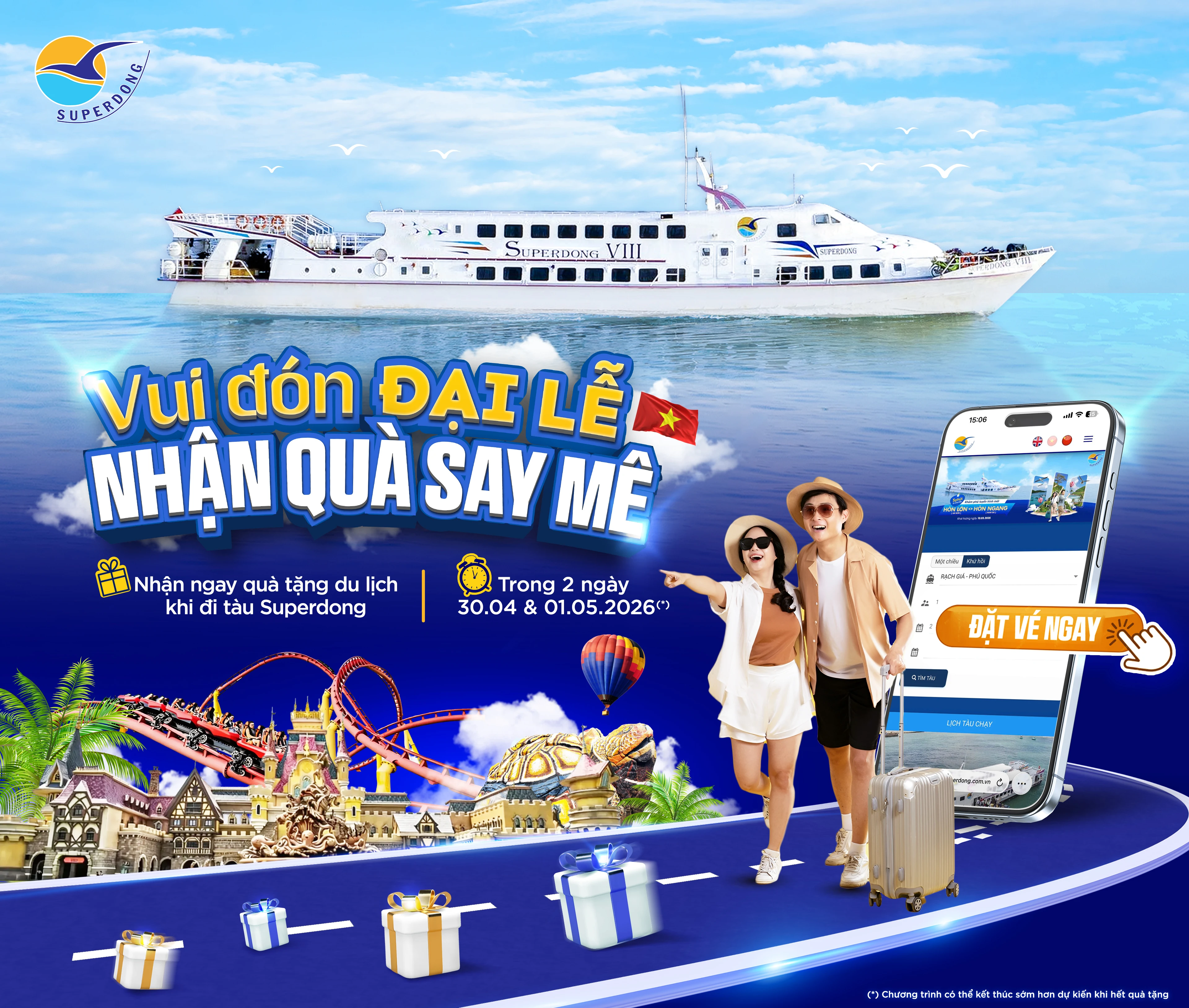 Vui Đón Đại Lễ – Nhận Quà Say Mê Cùng Tàu Cao Tốc Superdong