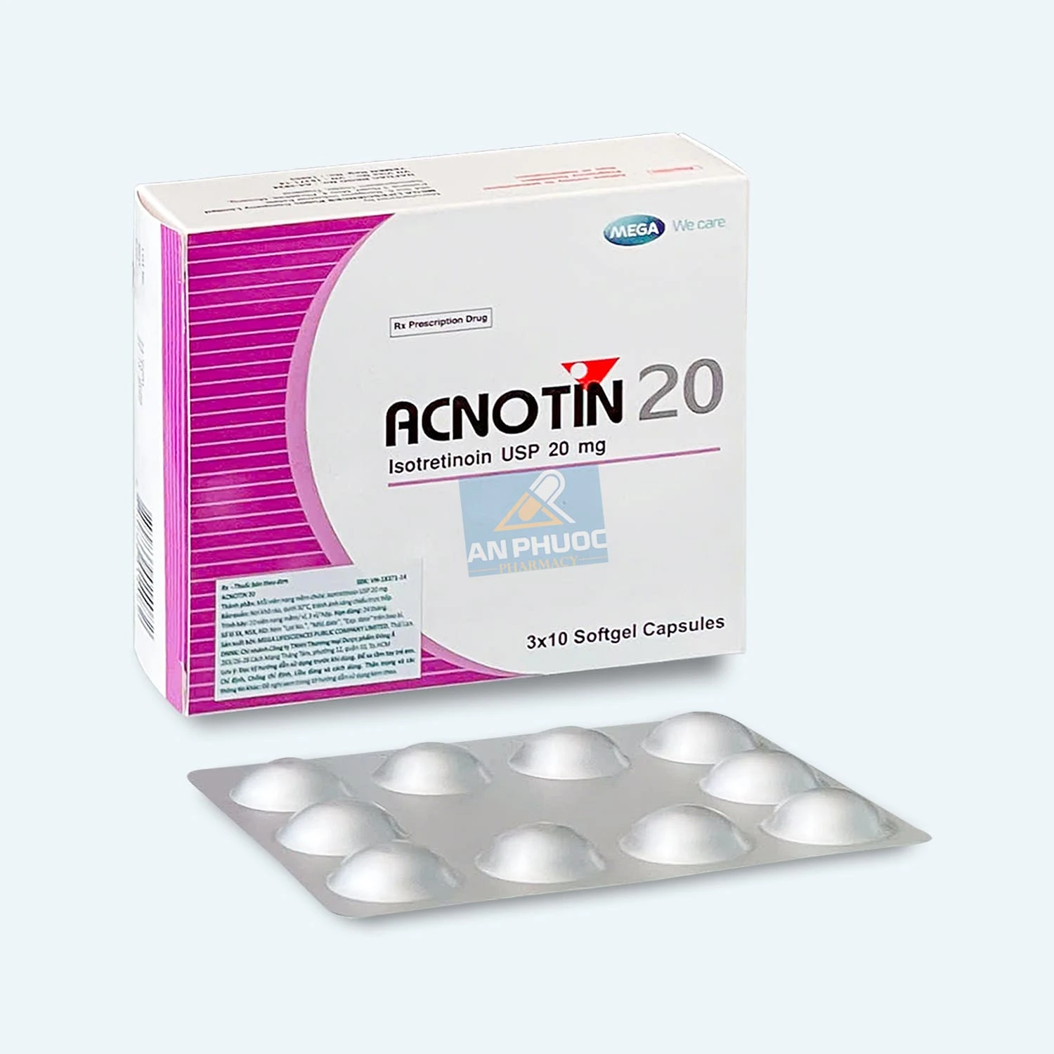 Thuốc điều trị mụn Acnotin® (isotretionin) 20mg