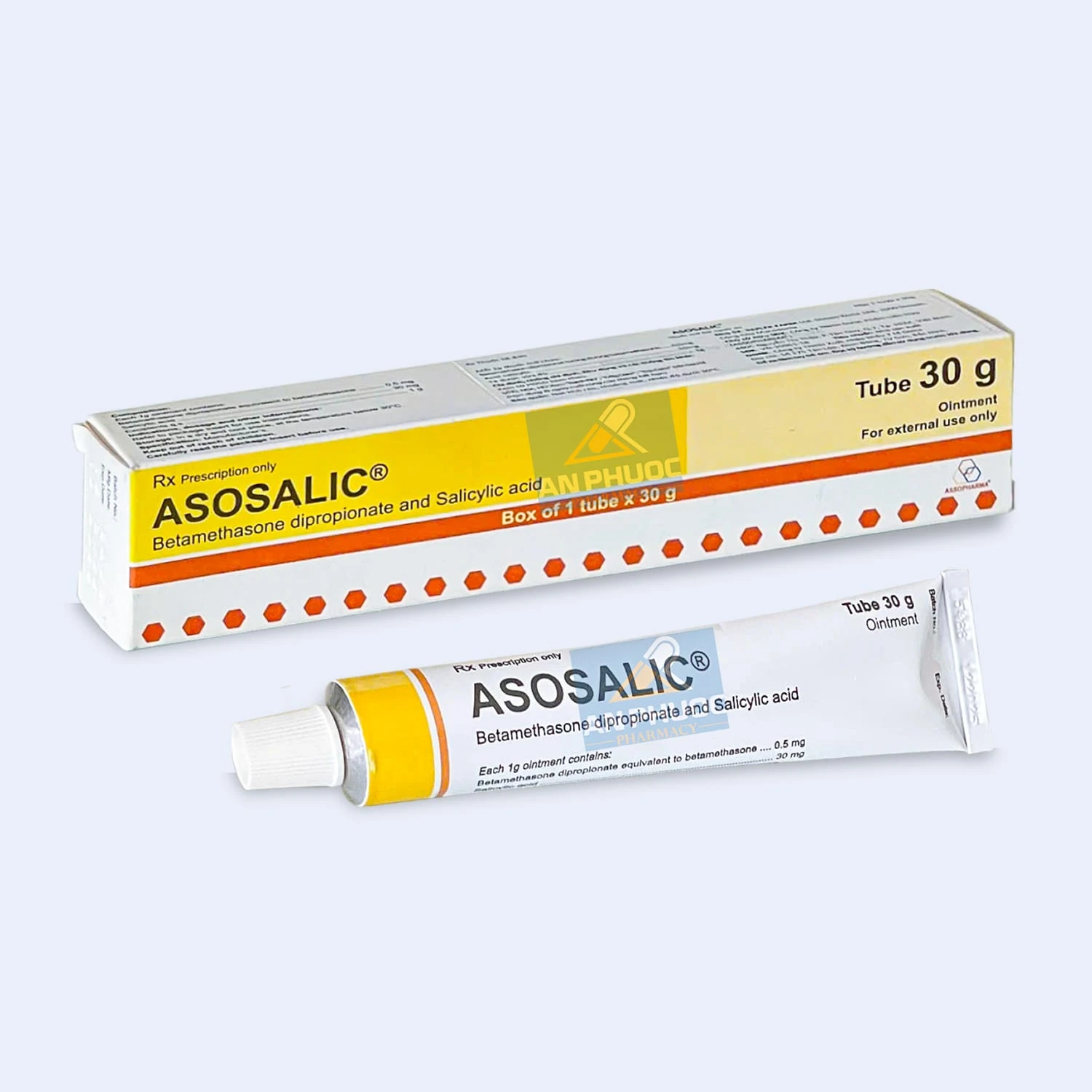 Thuốc kem bôi da Asosalic® (acid Salicylic, betamethason) cream | Tuýp 30 gam