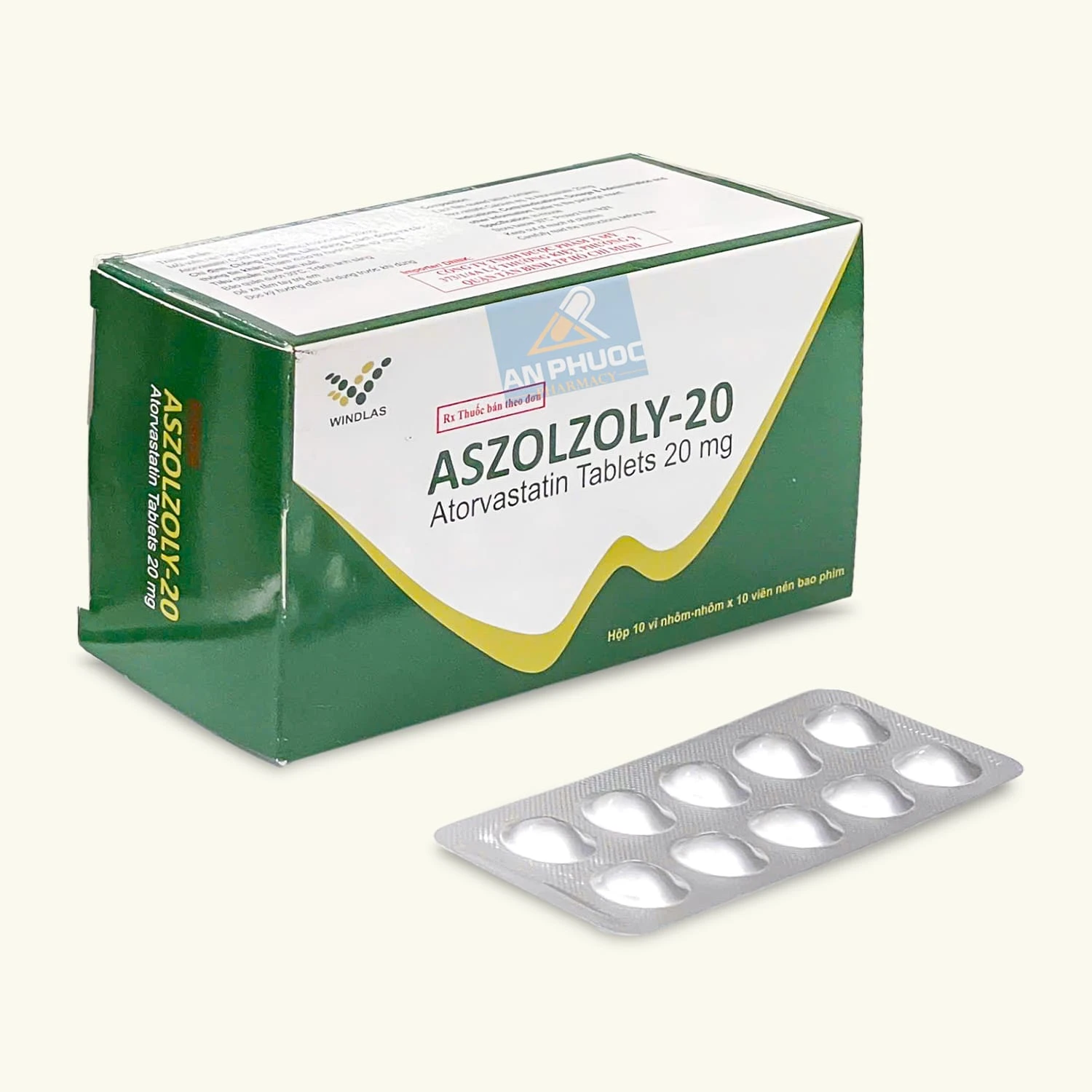 Thuốc hạ lipid máu Aszolzoly® (atorvastatin) 20mg