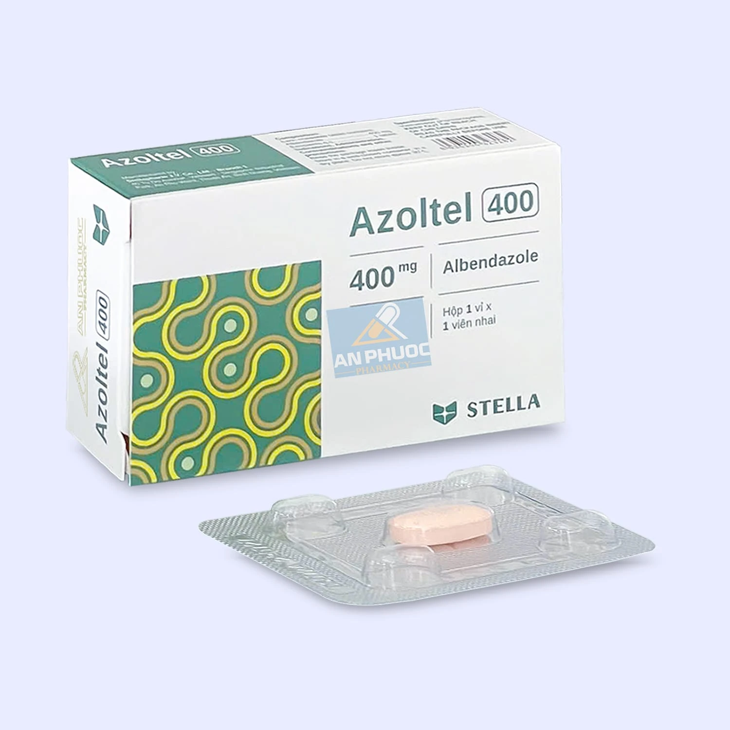 Thuốc xổ giun Azoltel® (albendazole) 400mg