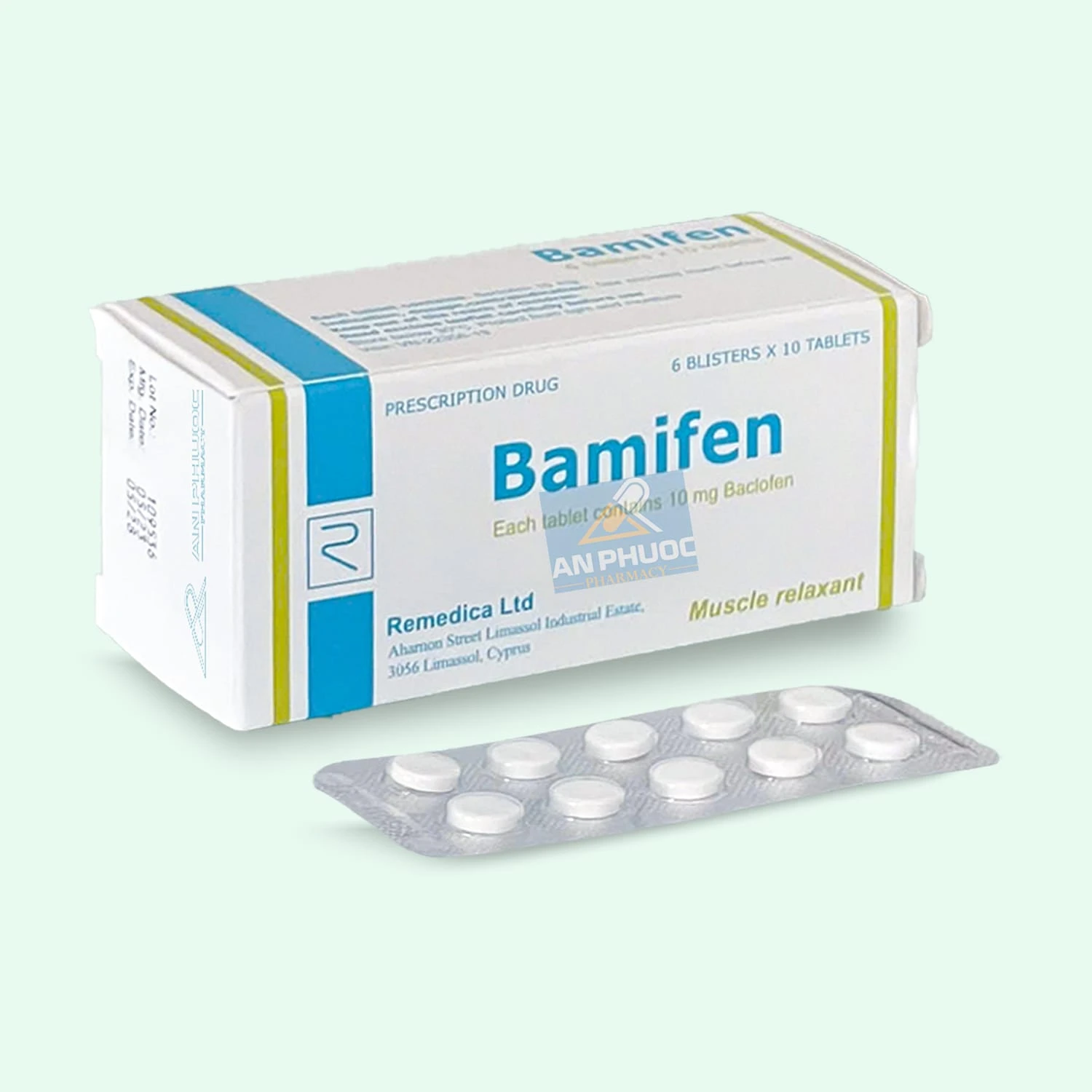 Thuốc giảm co cứng cơ Bamifen® (baclofen) 10mg