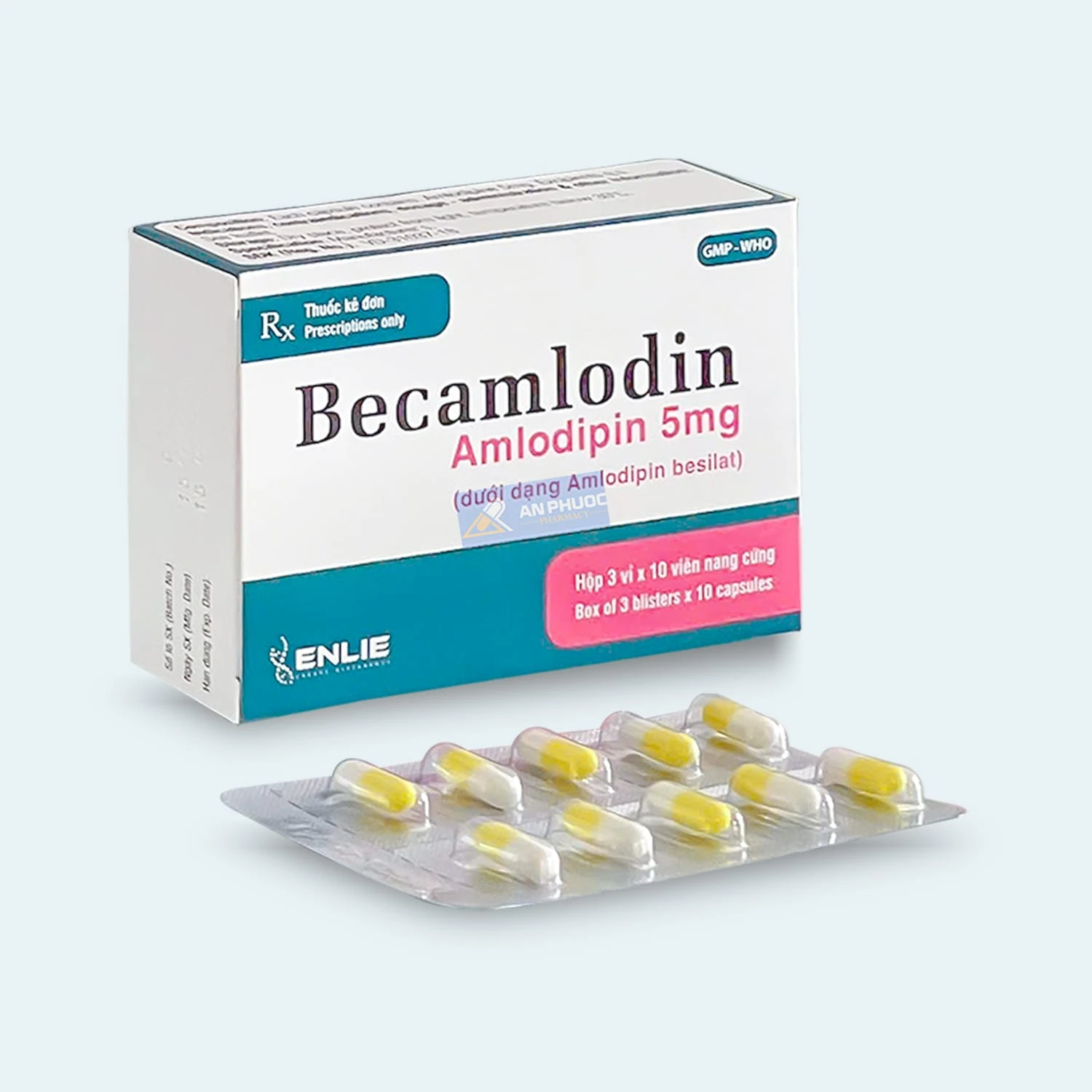 Thuốc Becamlodin® 5mg, (Amlodipin), Hộp 30 viên