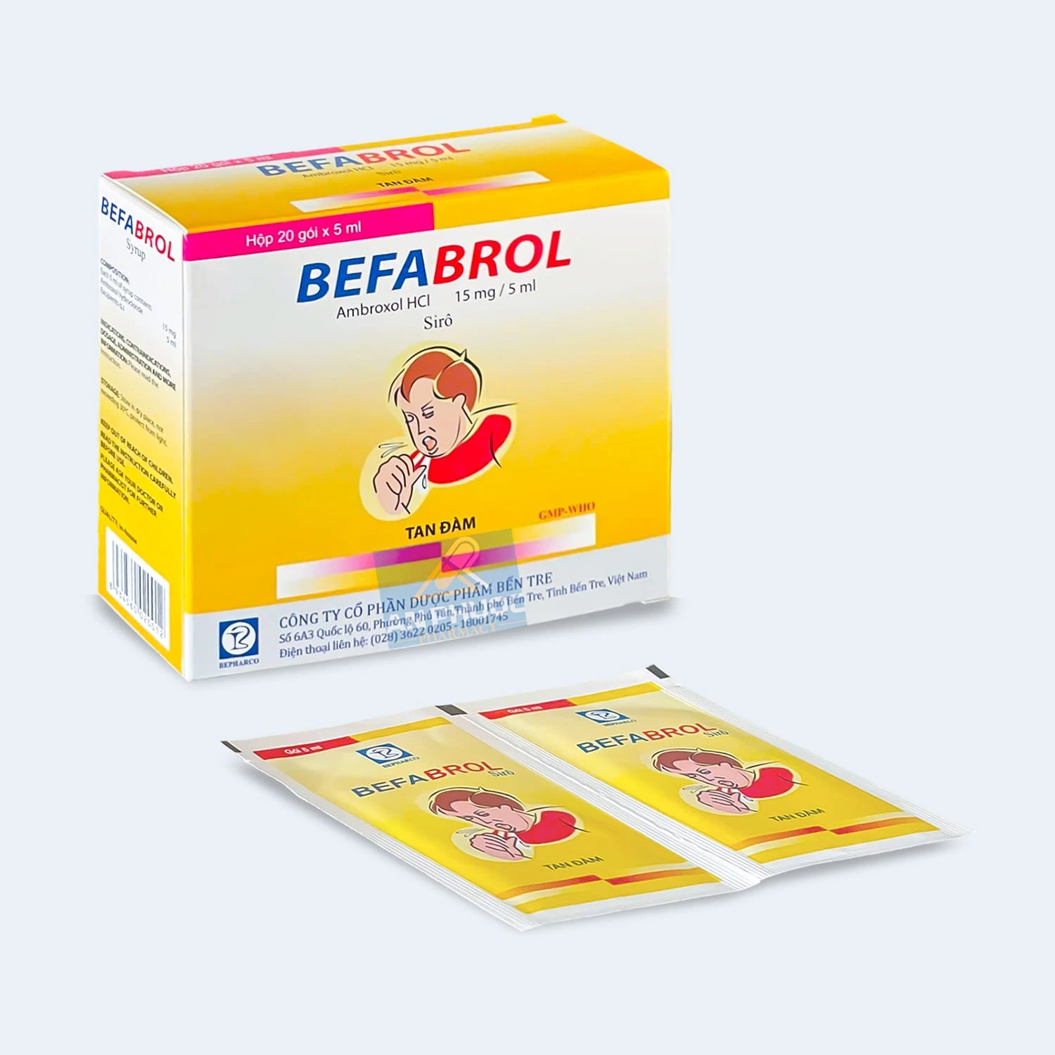 Thuốc loãng đàm Befabrol® (ambroxol) 15mg/5ml