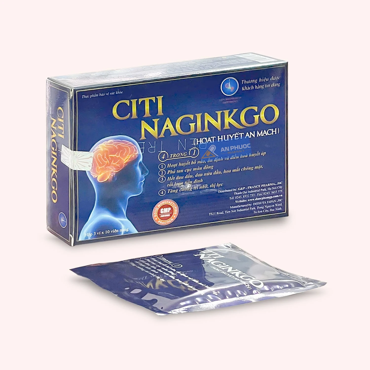 Citi Naginkgo® - Hoạt huyết an mạch G&P, Hộp 30 viên