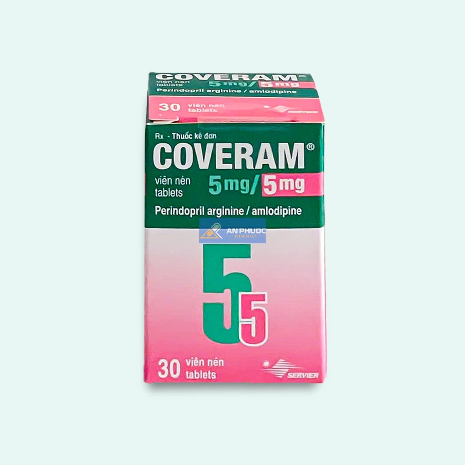 Thuốc Coveram® 5mg/5mg (Perindopril/amlodipine) | Lọ 30 viên
