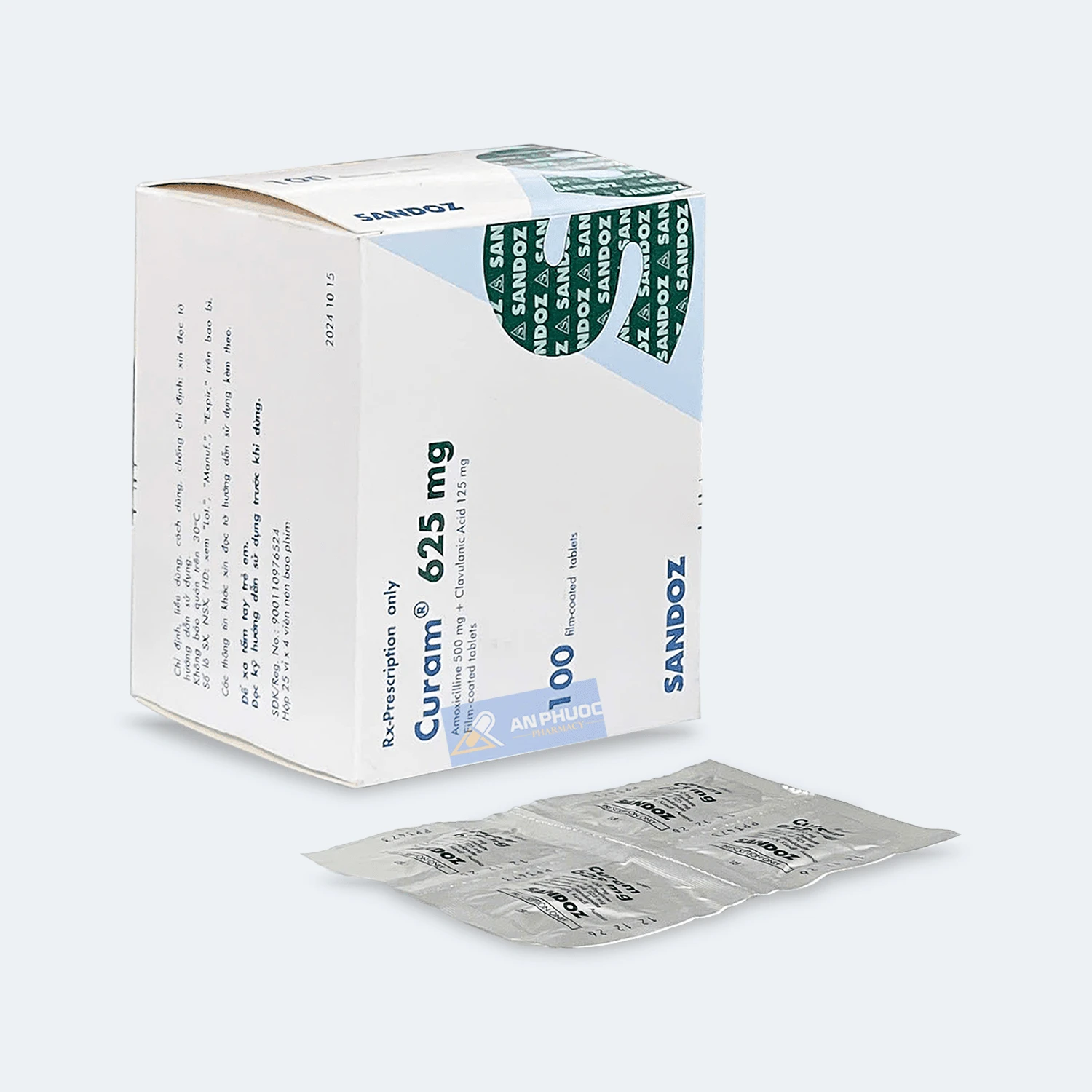 Thuốc kháng khuẩn Curam® (amoxcillin, clavulanat) 625mg