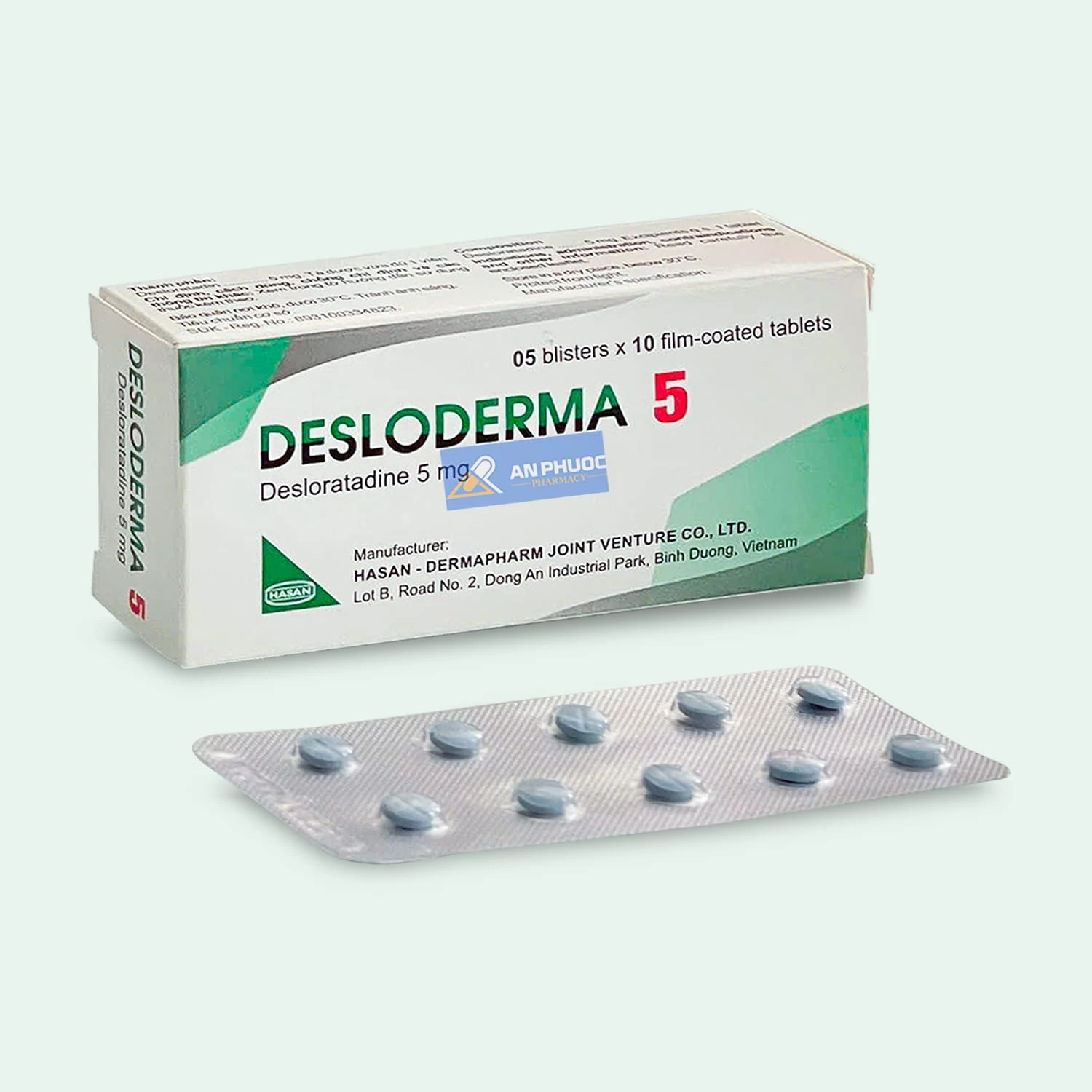 Thuốc Desloderma® 5mg, (desloratadin), Hộp 50 viên