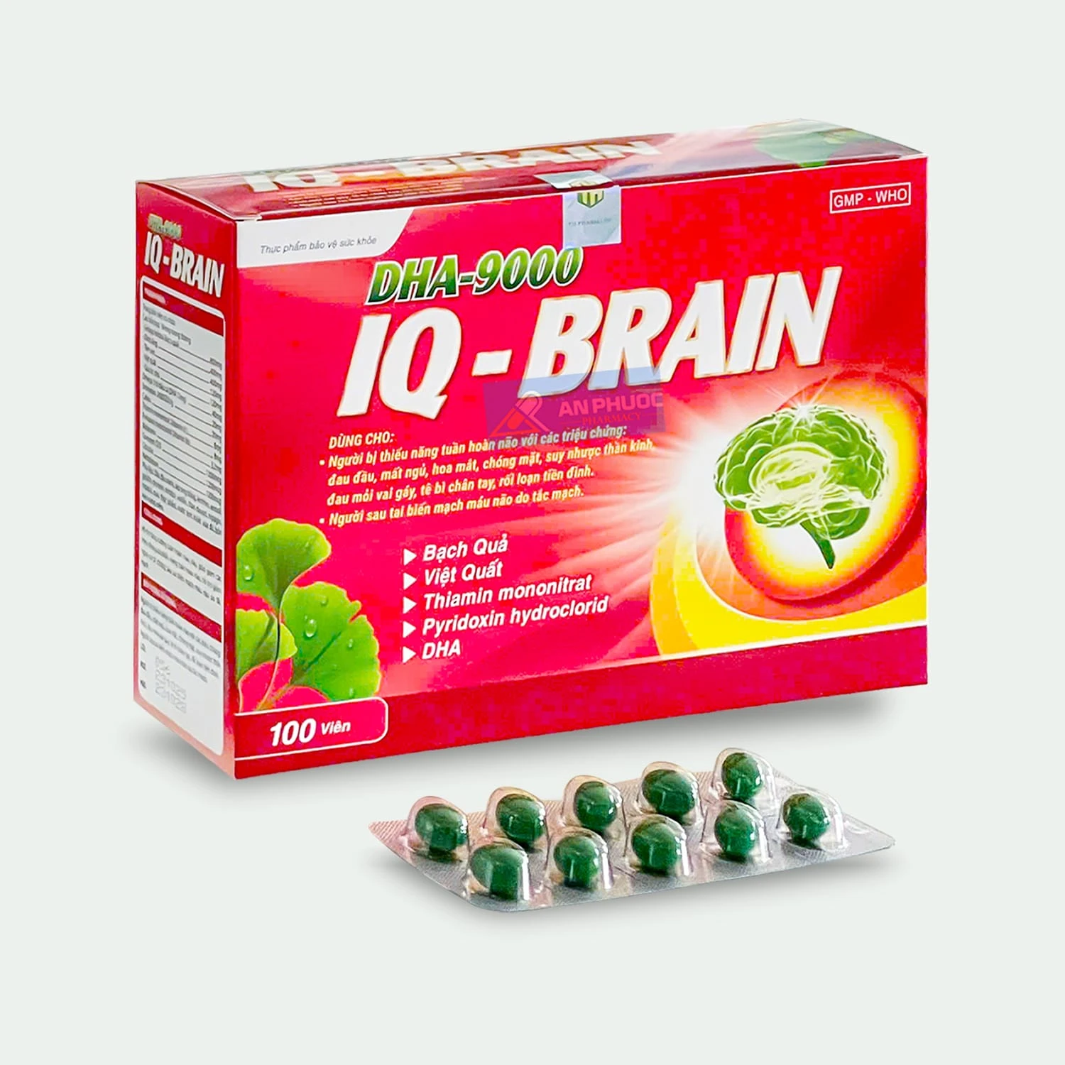 Bổ não DHA-9000 IQ-Brain, Hộp 100 viên
