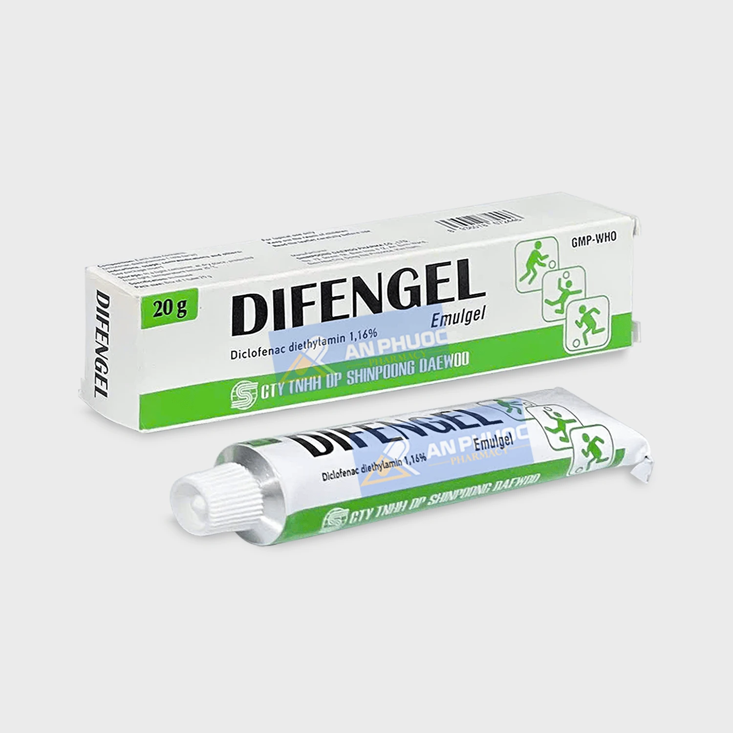 Gel giảm đau Difengel® (diclofenac diethylamine) 1.16%
