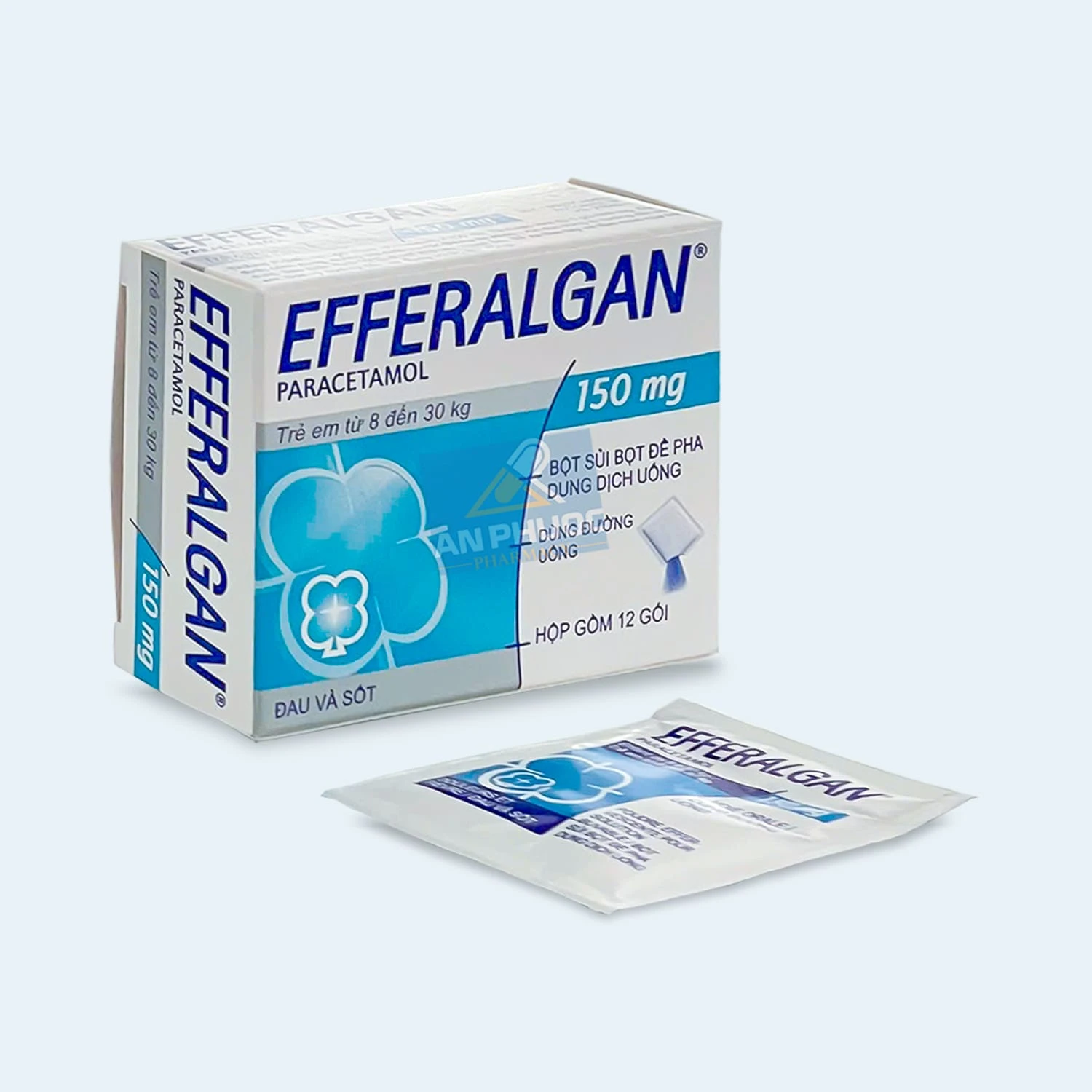 Thuốc bột sủi hạ sốt Efferalgan® (paracetamol) 150mg