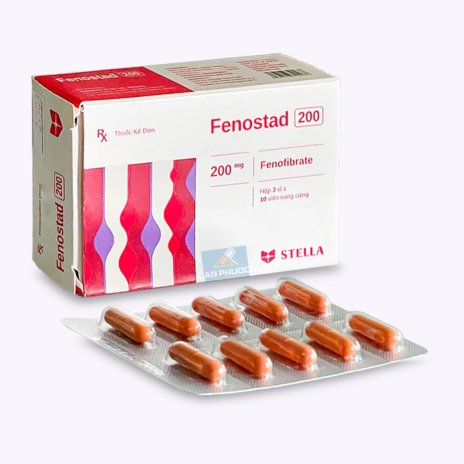 Thuốc trị tăng mỡ máu Fenostad® 200mg
