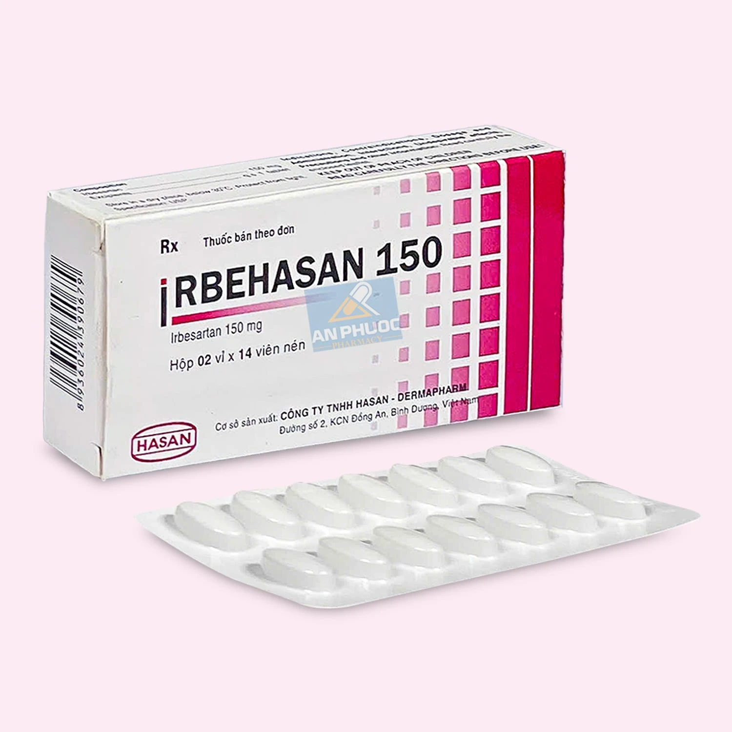 Thuốc điều trị tăng huyết áp Irbehasan® 150mg