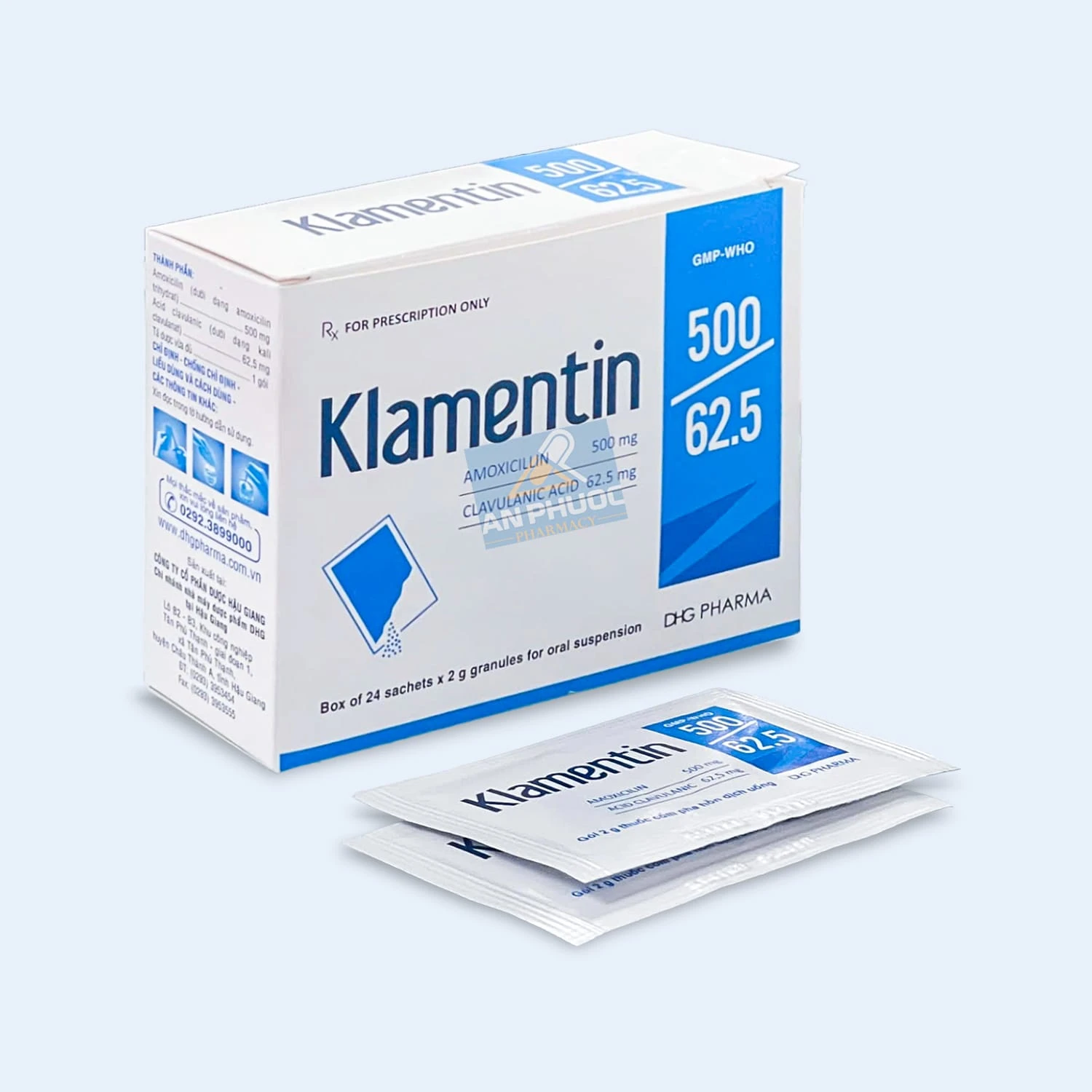 Thuốc kháng sinh Klamentin® (amoxcillin, clavulanat) 500/62.5