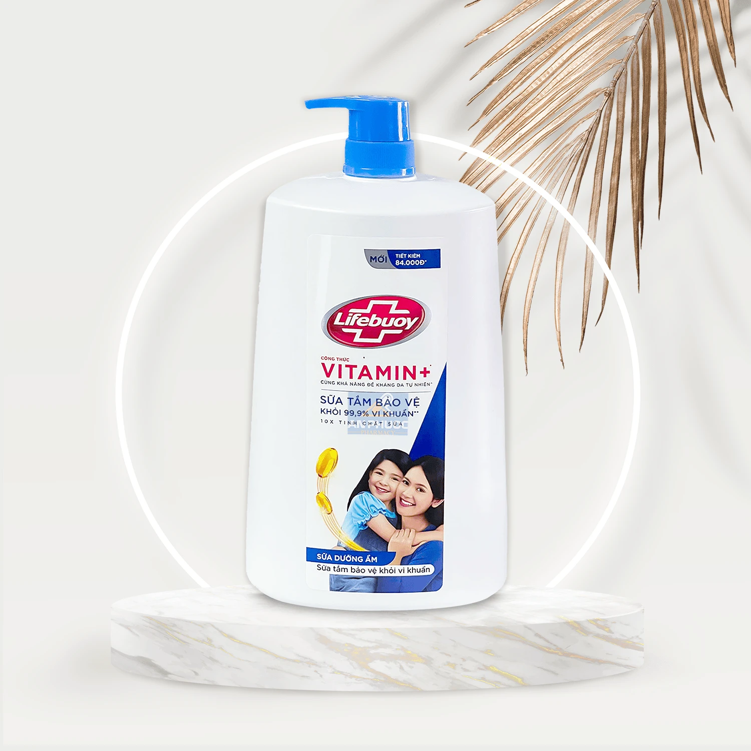 Sữa tắm tinh chất sữa dưỡng ẩm Lifebuoy® Vitamin+ | Chai 1,1kg(1078ml)