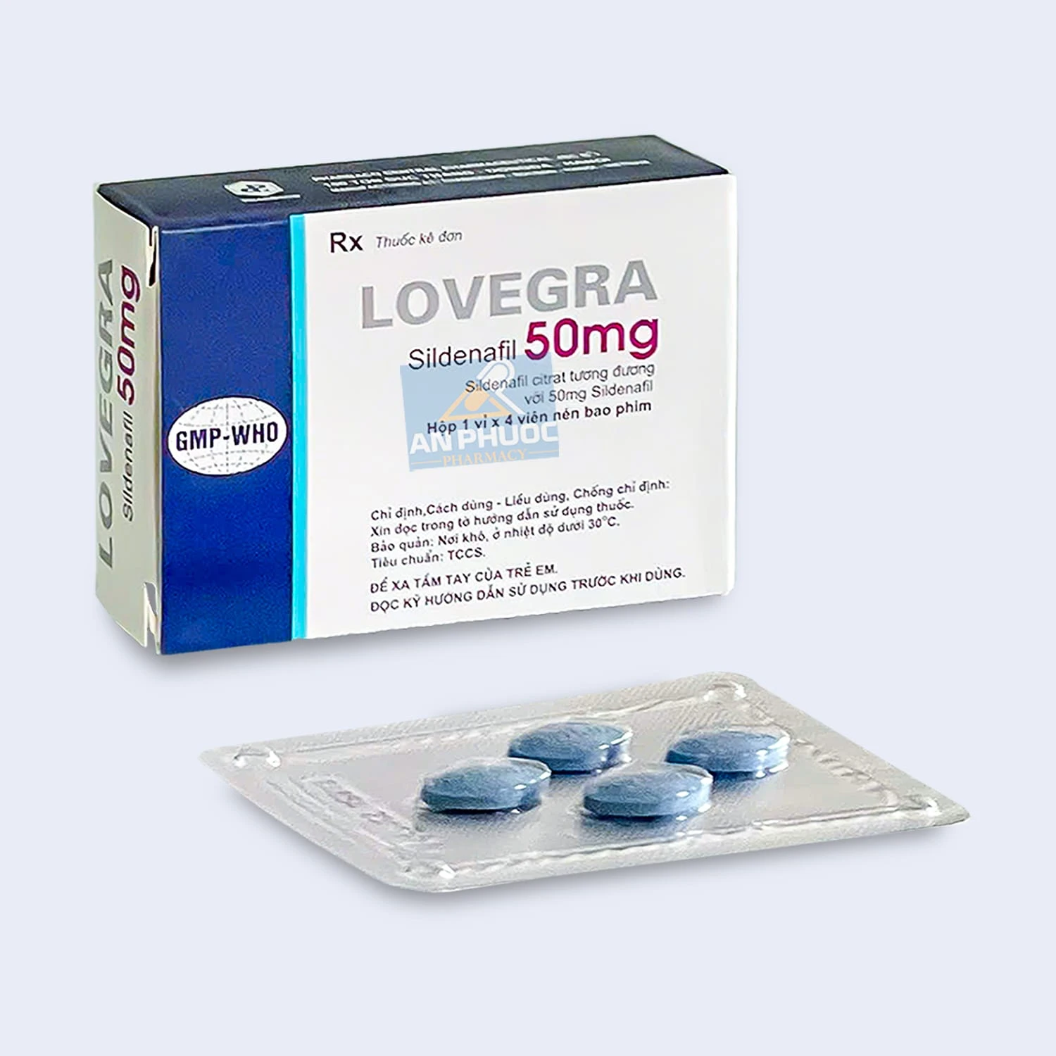 Thuốc trị rối loạn cương dương Lovegra® (sildenafil) 50mg