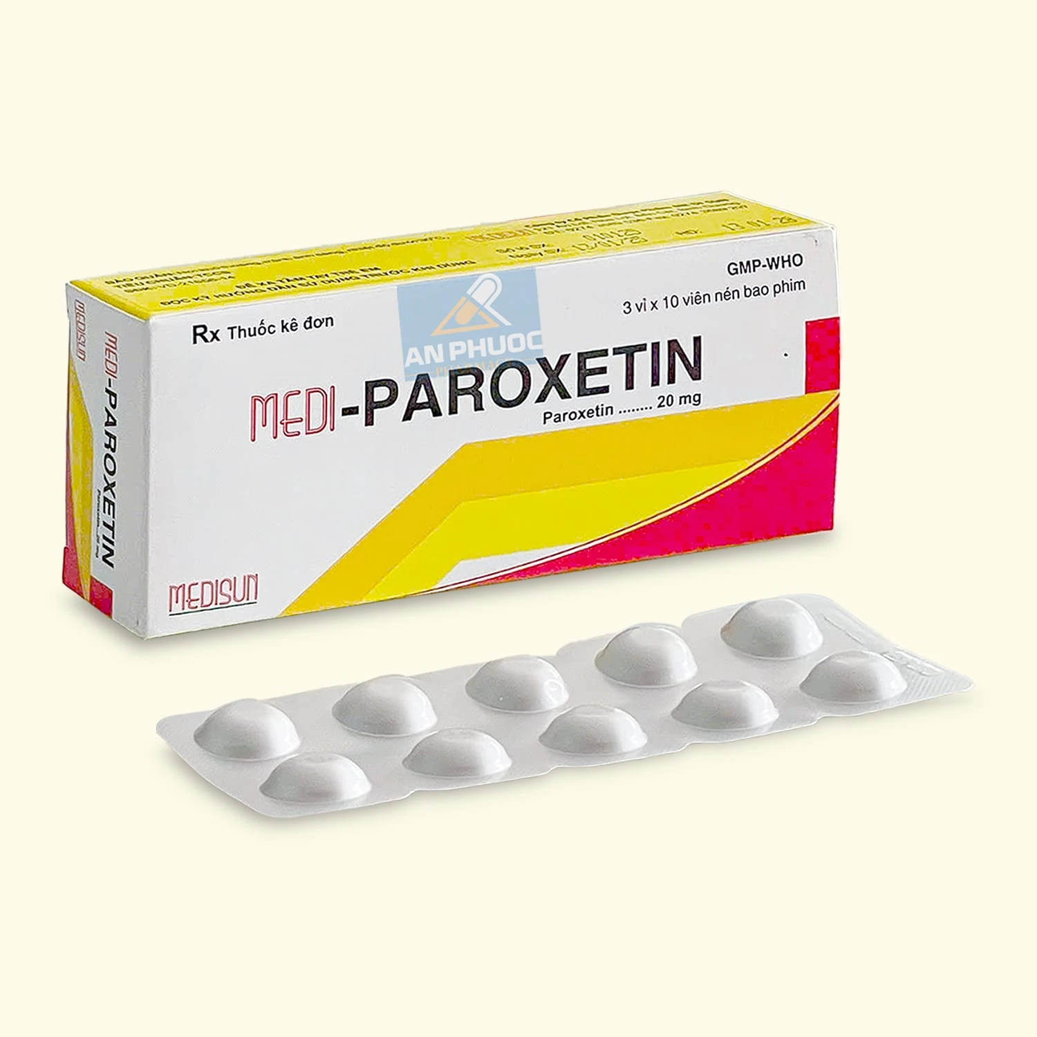 Thuốc điều trị trầm cảm Medi-Paroxetin® 20mg