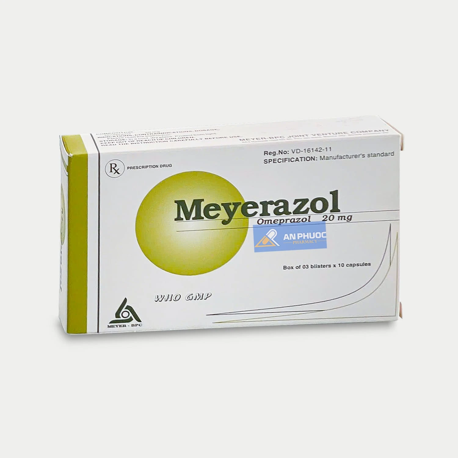 Thuốc Meyerazol® 20mg, (omeprazole), Hộp 30 viên