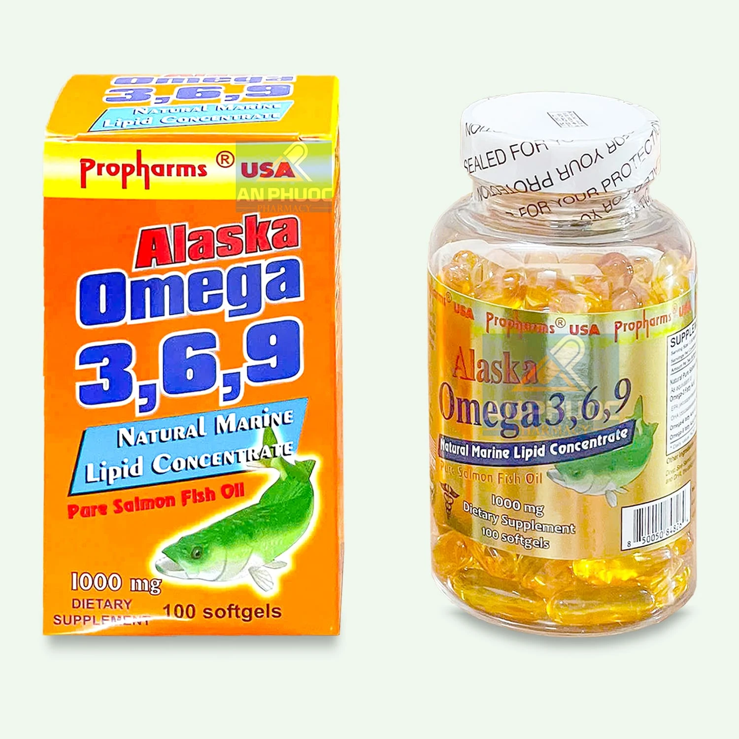 Viên uống Alaska Omega 3,6,9 Propharms USA | Chai 100 viên