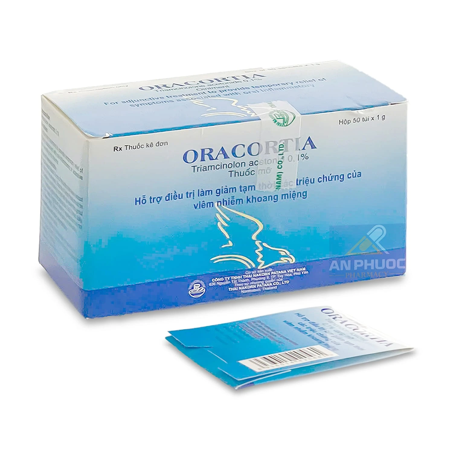 Thuốc trị viêm nhiễm khoang miệng Oracortia (triamcinolon) 0.1%