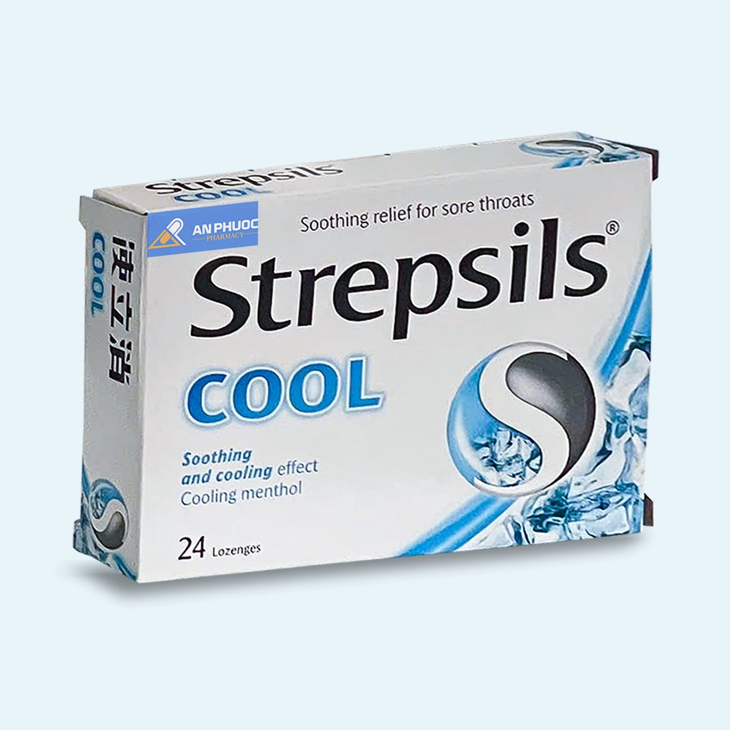 Strepsil cool - viên ngậm điều trị đau họng | Hộp 24 viên