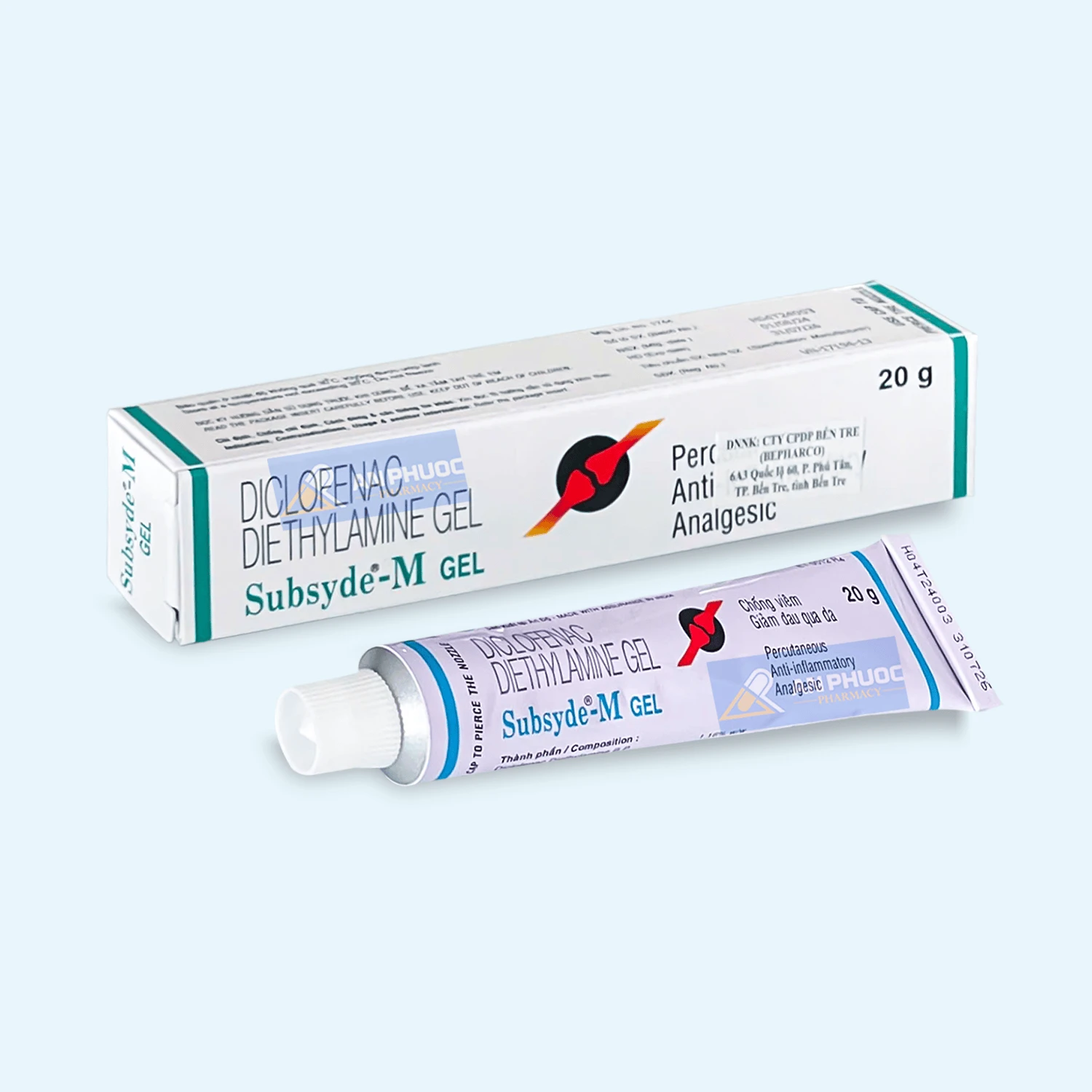 Gel chống viêm giảm đau qua da Subsyde®-M (diclofenac diethylamine)