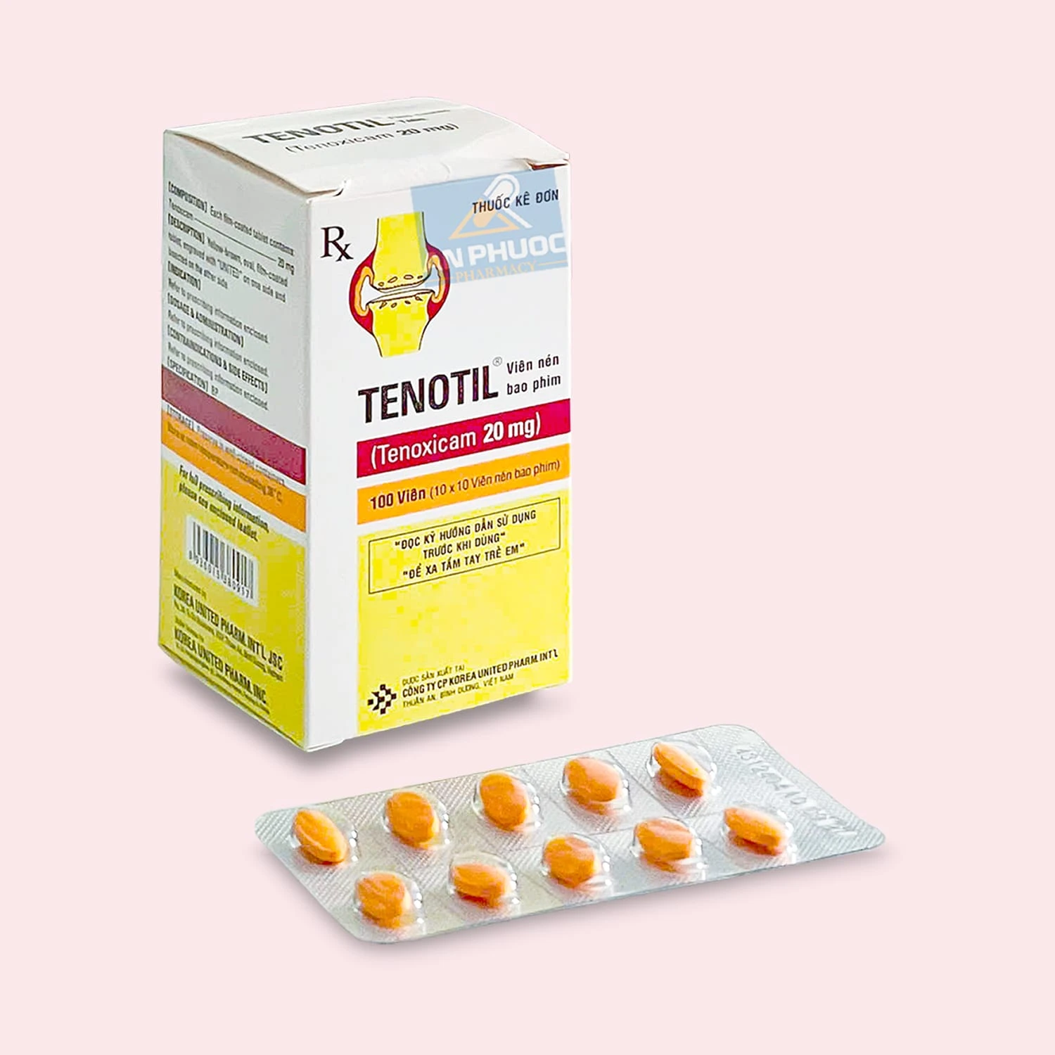 Thuốc giảm đau kháng viêm Tenotil® (tenoxicam) 20mg