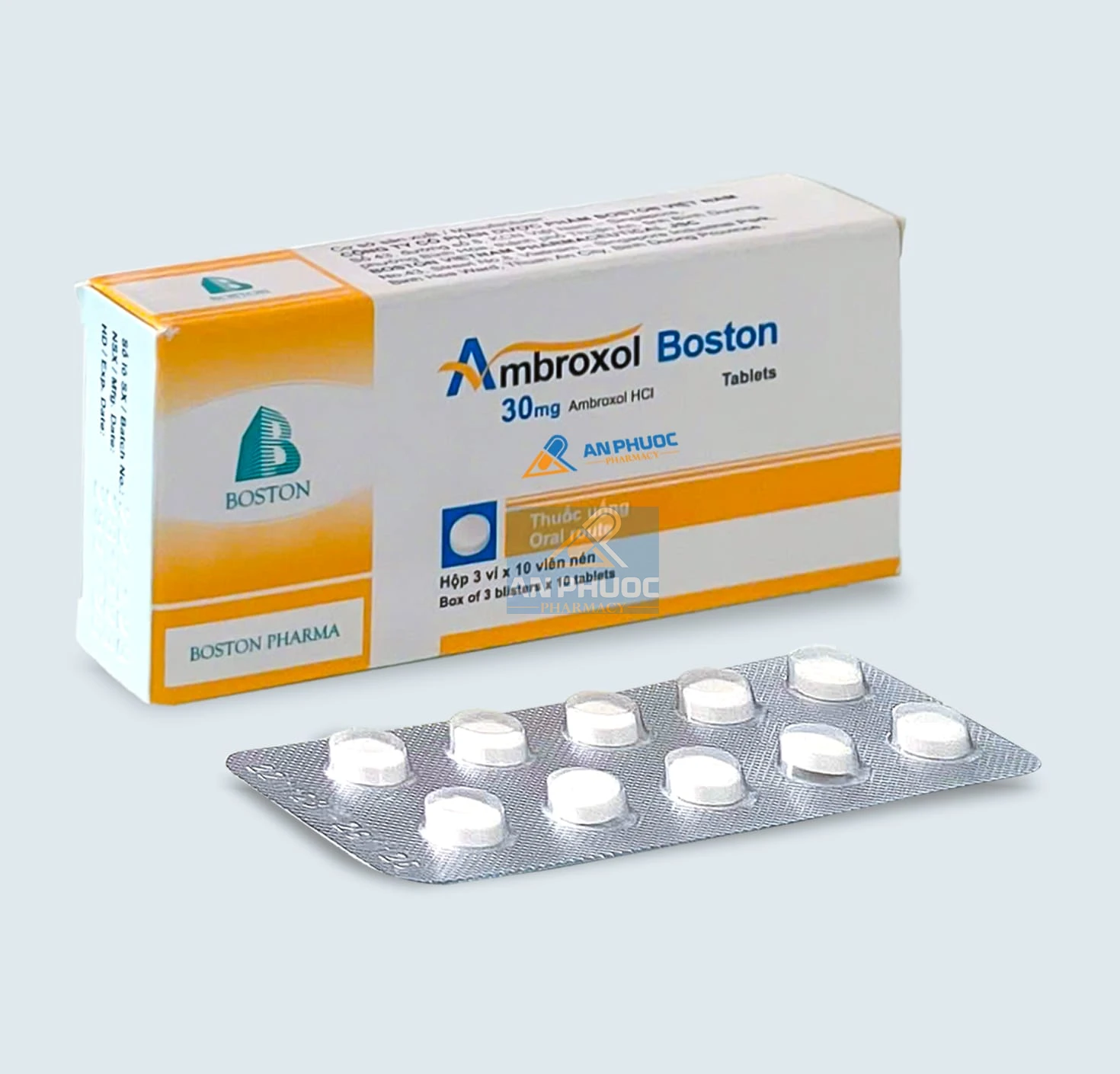 Thuốc Ambroxol® Boston 30mg | Hộp 30 viên