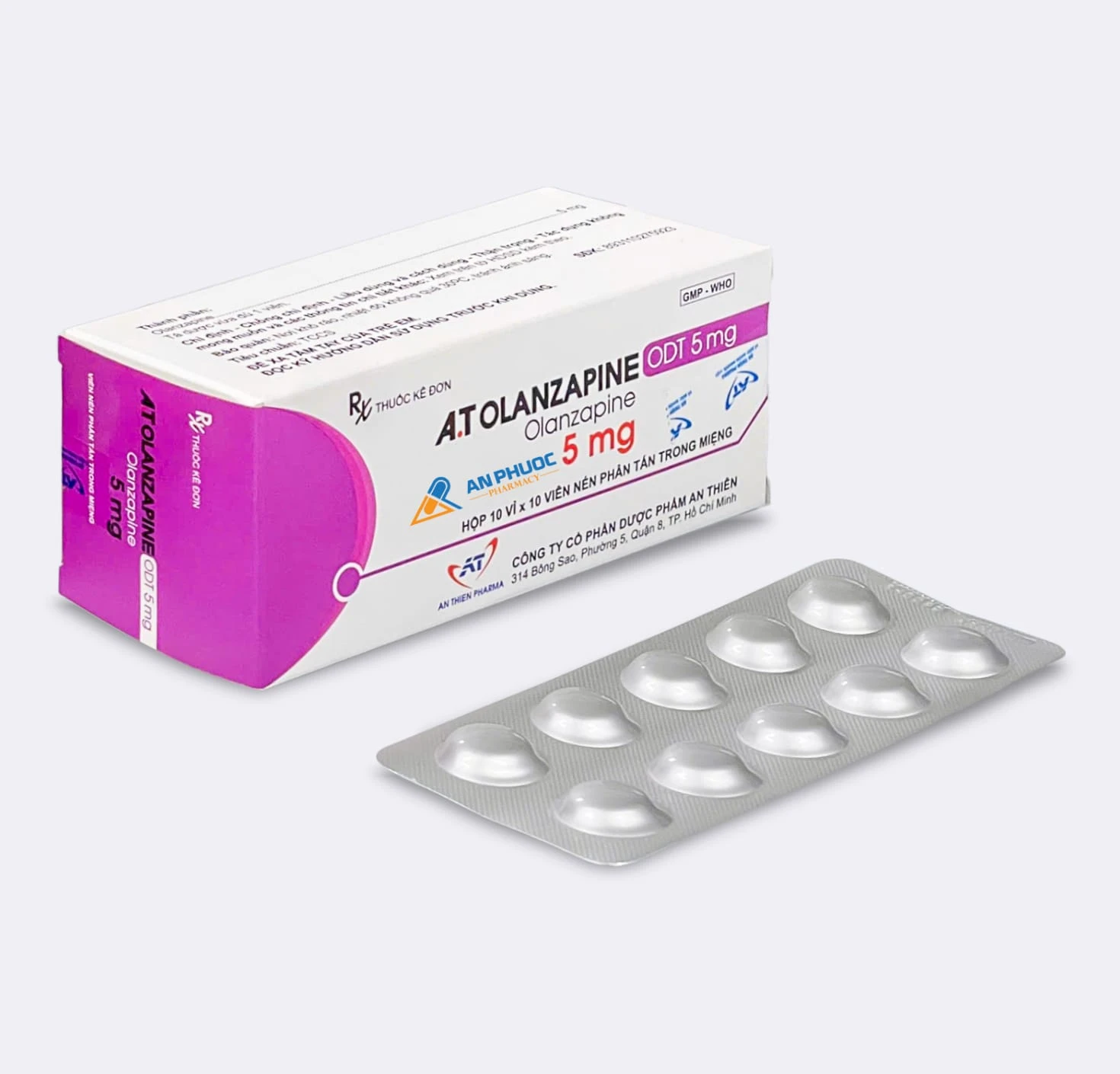 Thuốc A.TOlanzapine ODT 5mg | Hộp 100 viên