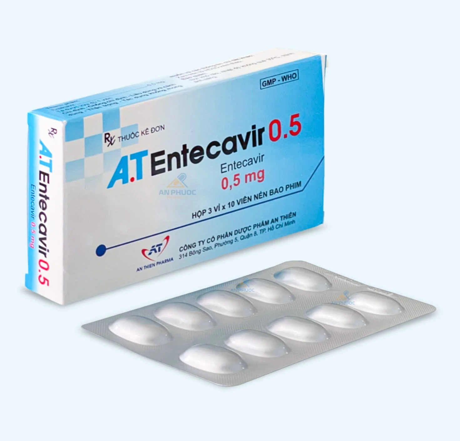 Thuốc Kháng Virus A.TEntecavir® 0.5mg | Hộp 30 viên