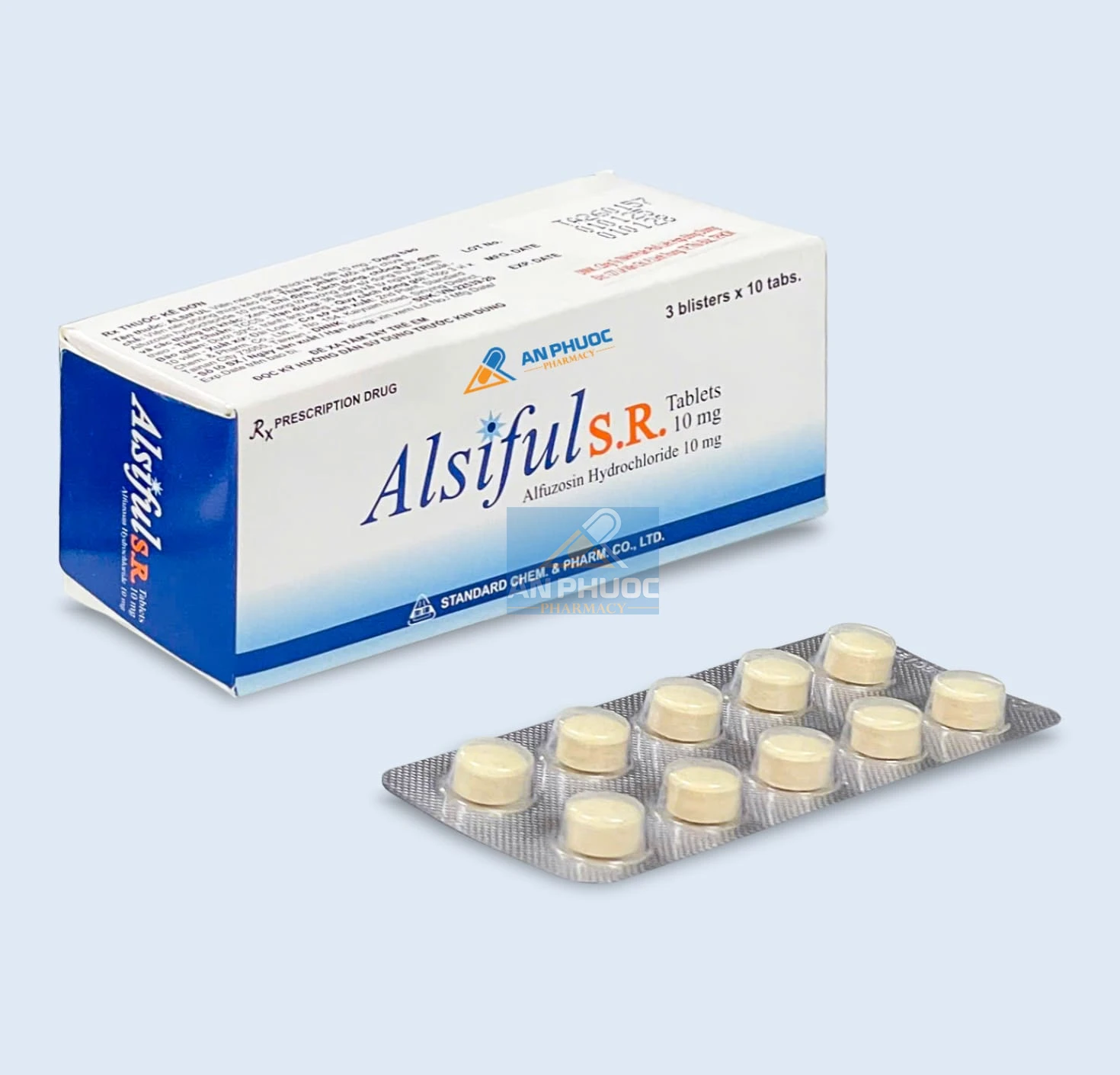 Thuốc trị phì đại tuyến tiền liệt Alsiful® S.R 10mg | Hộp 30 viên