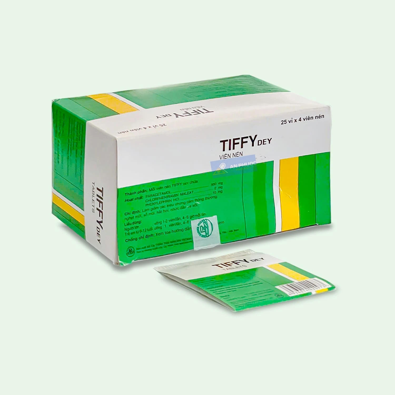 Thuốc Tiffy® dey | Hộp 100 viên