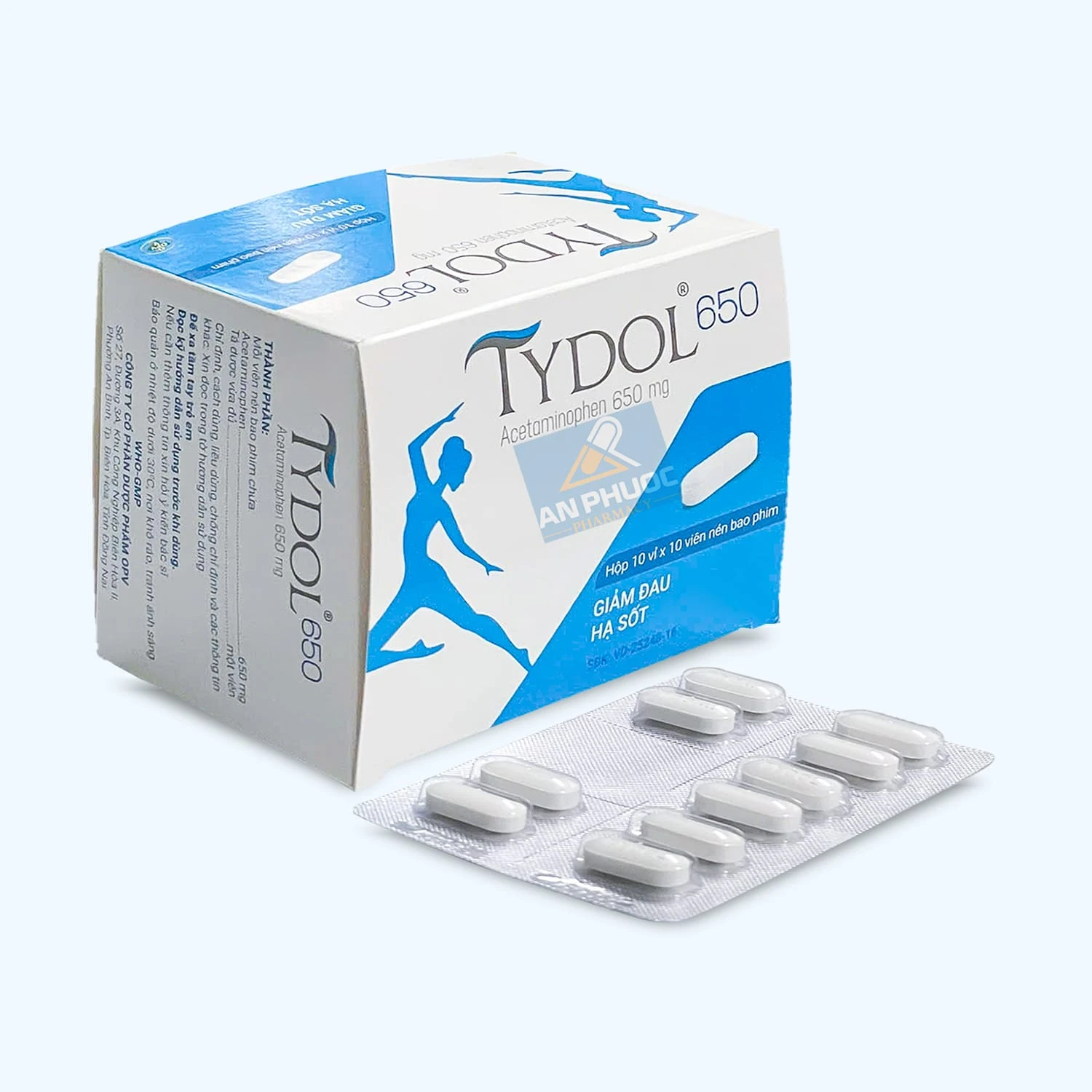 Thuốc giảm đau hạ sốt Tydol (paracetamol) 650mg