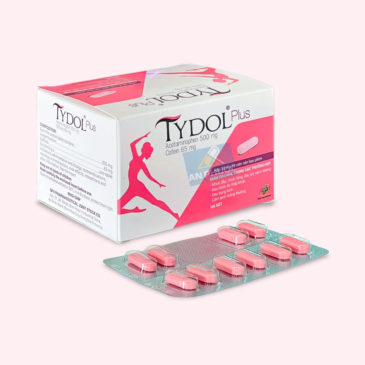 Thuốc giảm đau hạ sốt Tydol Plus® (paracetamol, caffein)