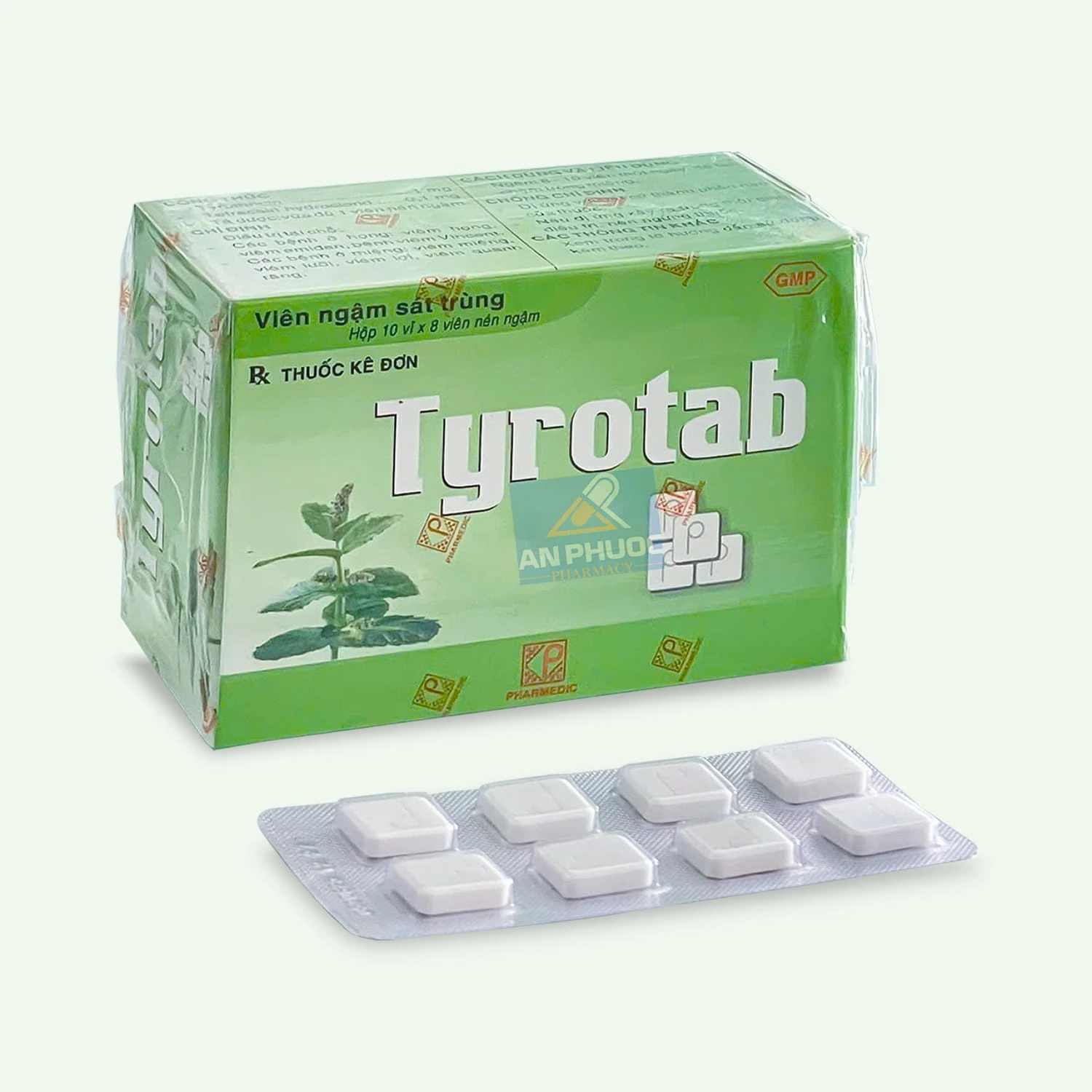 Tyrotab® - viên ngậm sát trùng họng | Hộp 80 viên