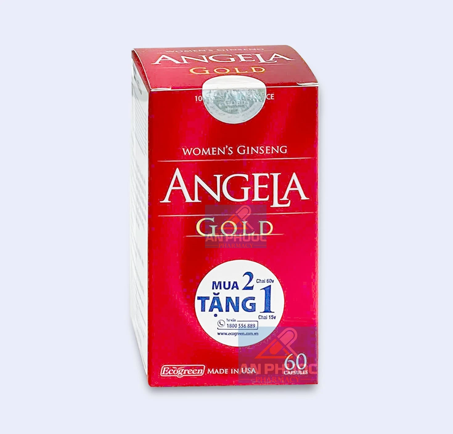 Viên uống cải thiện nội tiết tố nữ Sâm Angela® Gold | Lọ 60 viên