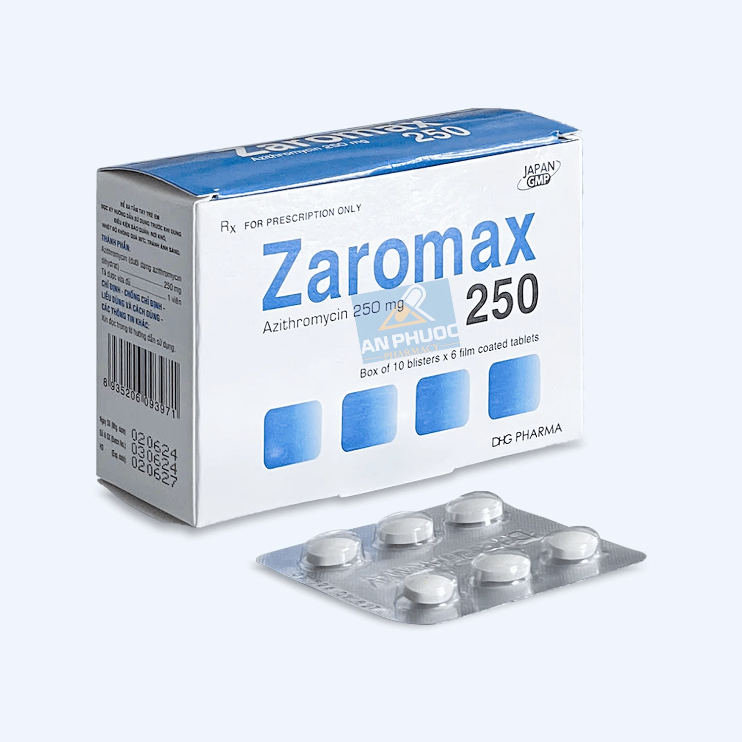 Thuốc Zaromax® (azithromycin) 250mg