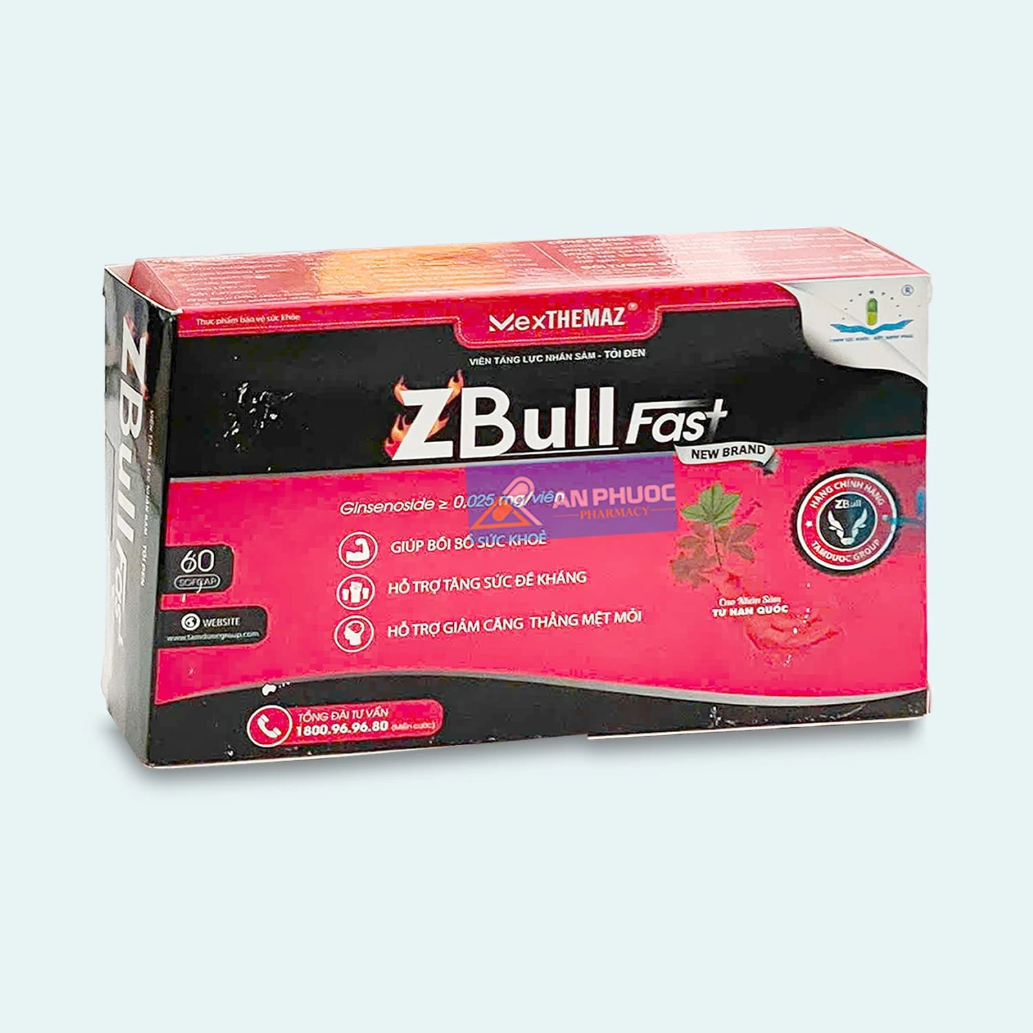 Viên uống Zbull® Fast giúp bồi bổ sức khỏe, Hộp 60 viên