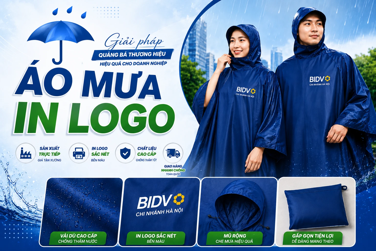 Áo Mưa In Logo | Quảng Bá Thương Hiệu - Quà Tặng Doanh Nghiệp Cao Cấp