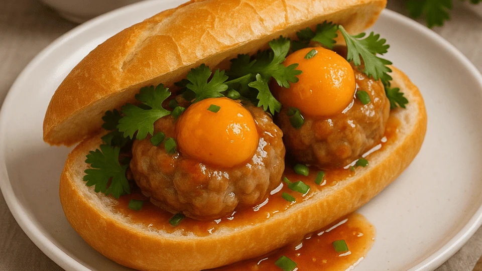 Cách làm bánh mì xíu mại trứng muối cho buổi sáng dinh dưỡng